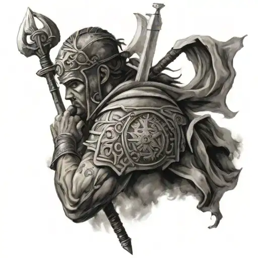 god gives his toughest battles to his strongest soldiers tattoo design idea