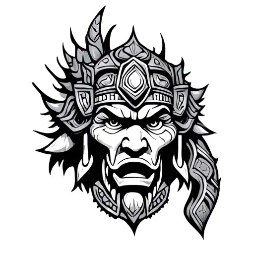 stone style tlaloc for hand tattoo tattoo design idea