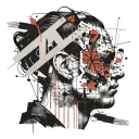 overthinking man tattoo design idea