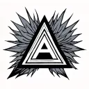 Aa Triangle tattoo design idea