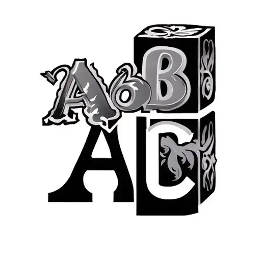 Abc Blocks tattoo design idea