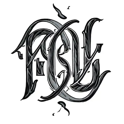 Two Word Ambigram Generator tattoo design idea