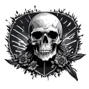 homeland or death tattoo design idea