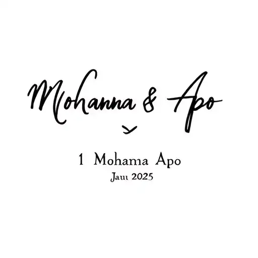 names: Mohanna & Apo date 1 January 2025 tattoo design idea