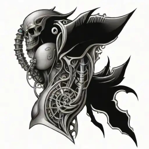 titanium biomechanical back tattoo design tattoo design idea
