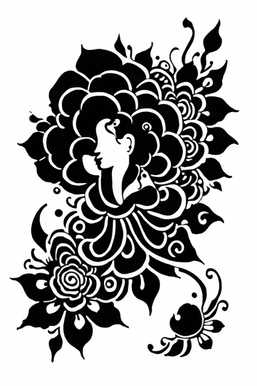 henna design incorporating elements tattoo design idea