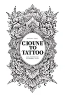 ornamental frame book tattoo design idea