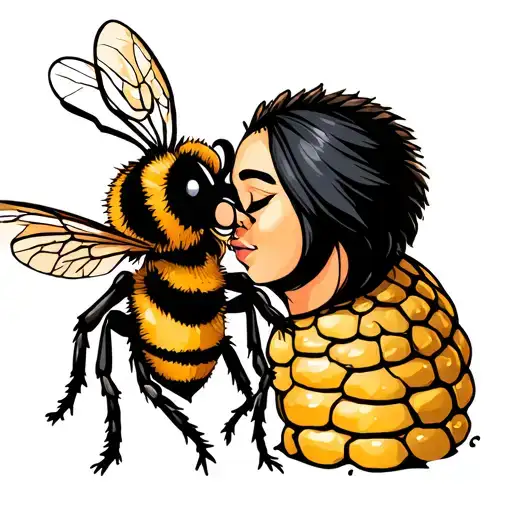 couples anniversary may 23 2009 honey bee hive tattoo design idea