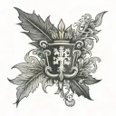 Portugal conqueror canda flag Maple Leaf france fleur de lys tattoo design idea