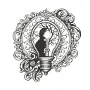 Broken Light Bulb tattoo design idea