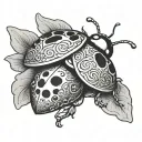 ladybug love tattoo design idea