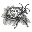 ladybug love tattoo design idea