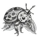 ladybug love tattoo design idea