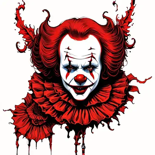 Pennywise clown tattoo design idea
