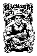 black smith tattoo design idea