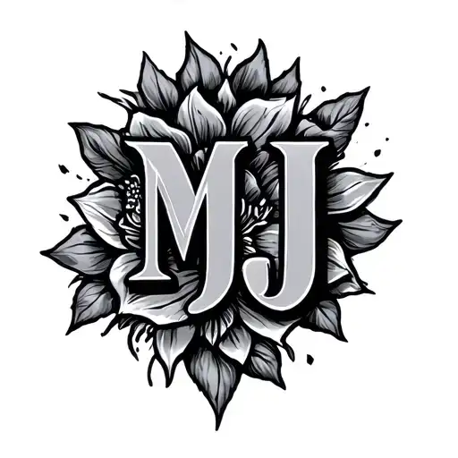 "MJ" Times New Roman tattoo design idea