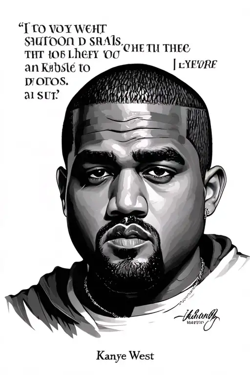 Kanye west quote tattoo design idea