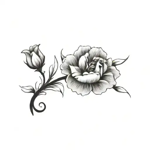 Coverup Floral tattoo design idea