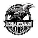 harley Davidson logo with eagle perched tattoo design idea