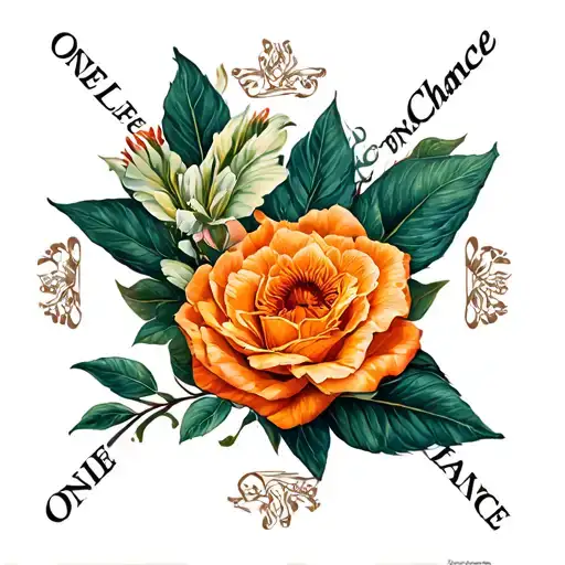 one life one chance tattoo design idea