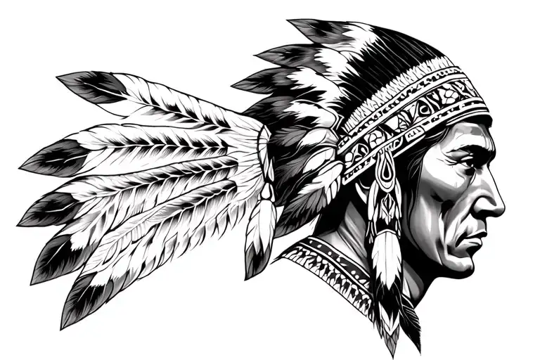 cherokee indian tattoo design idea
