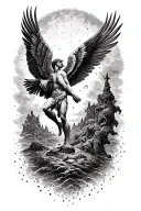 the fall of icarus tattoo design idea