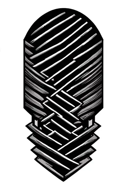 vertical lines running down arm tattoo design idea