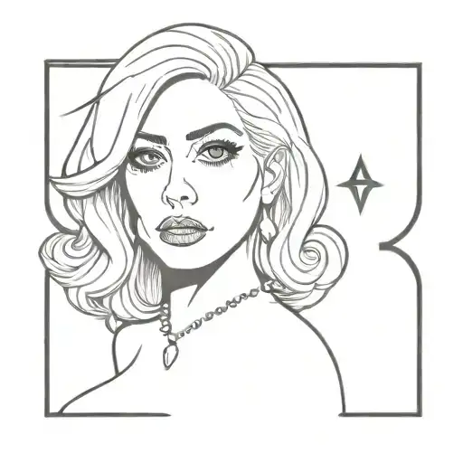 lady gaga symbol tattoo design idea