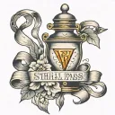 lanturn with ribbon below saying "This to shall pass" tattoo design idea