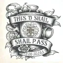 lanturn with ribbon below saying "This to shall pass" tattoo design idea