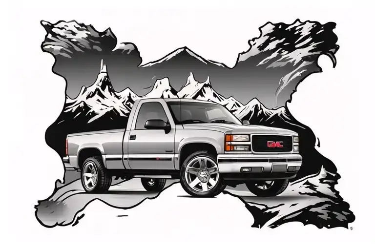 1998 gmc sierra tattoo design idea