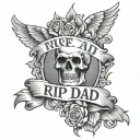 Rip Dad tattoo design idea