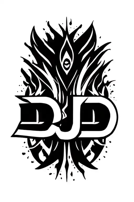 "DJD" Discipline equals freedom tattoo design idea
