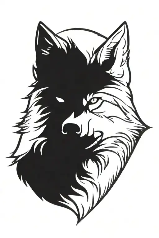wolf face tattoo tattoo design idea
