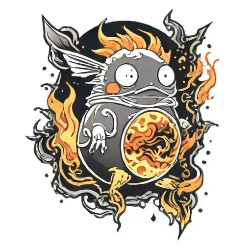 calcifer tattoo design idea