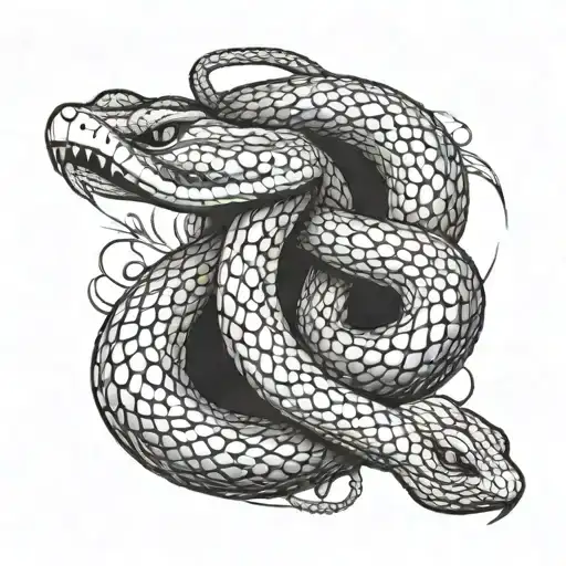 The snake is furious tattoo design idea