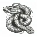 The snake is furious tattoo design idea