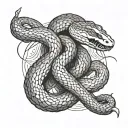 The snake is furious tattoo design idea