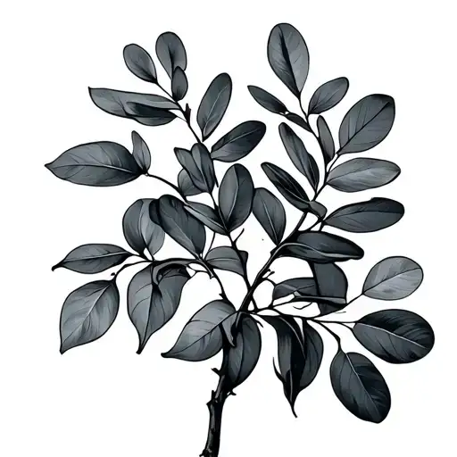 eucalyptus leaves tattoo design idea