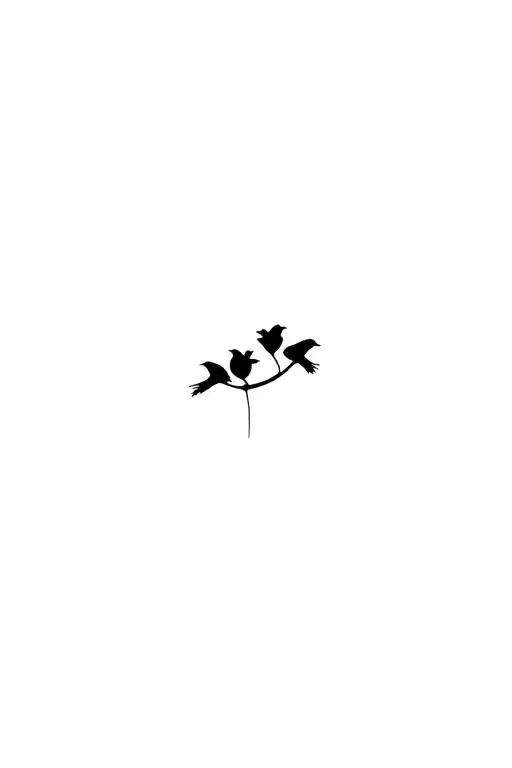 3 little birds tattoo design idea