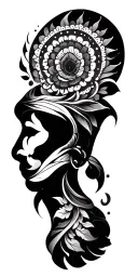 knowledge,mandala,quantom,math,equality tattoo design idea