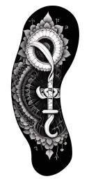 knowledge,mandala,quantom,math,equality tattoo design idea