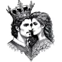 King And Queen tattoo design idea