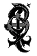 chi rho alpha and omega in a cross tattoo design idea