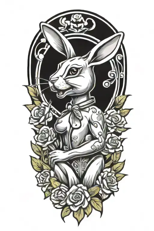 playboy bunny logo tattoo design idea