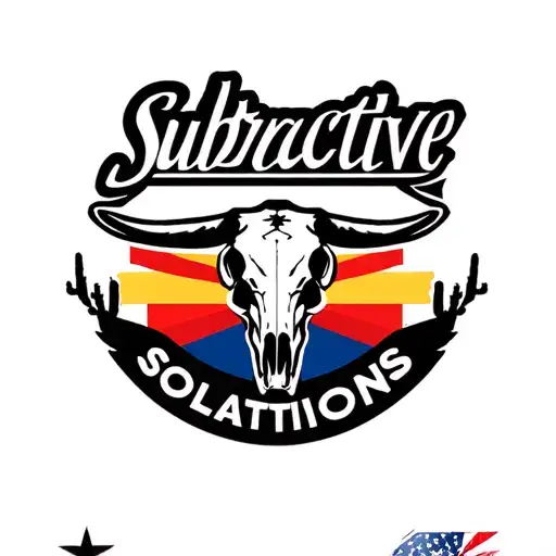 "Subtractive Solutions" "Subtractive Solutions" Logo for a machine shop based in Arizona using the outline of the state line, a cow skull, the state flag and cactus. tattoo design idea