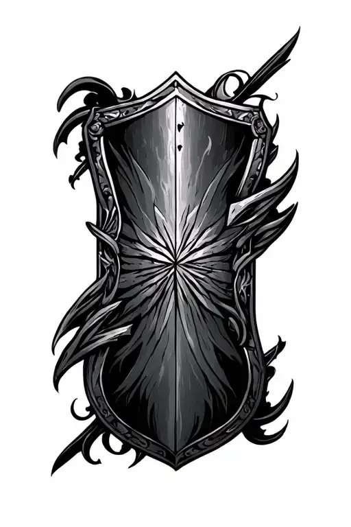 Shield with VII-XIII-MMIV, XI-V-MMX, and IX-XXVI-MMXV tattoo design idea