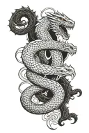 Jörmungandr forarm half sleeve tattoo design idea
