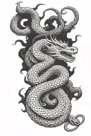 Jörmungandr forarm half sleeve tattoo design idea
