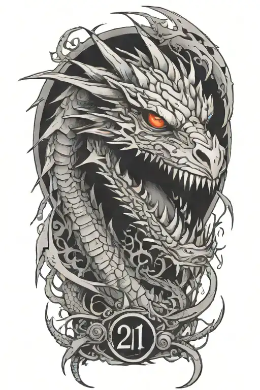 21 pilots trash dragon tattoo design idea